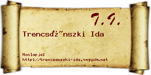 Trencsánszki Ida névjegykártya